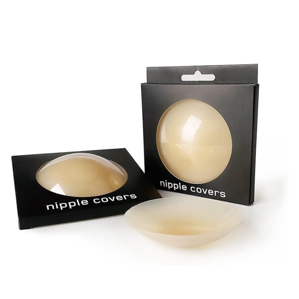 2 Sets Adhesive Silicone Bra Nipple Covers Sticky Reusable Strapless Bra